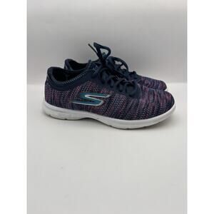 Skechers Go Step Trainers Blue And Pink Sneakers Women Size 6.5